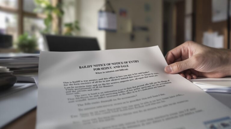 avis de passage huissier saisie-vente