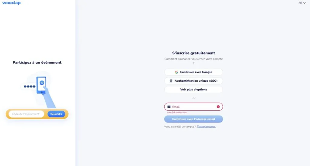 connexion wooclap