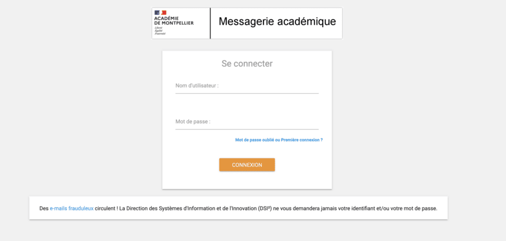 messagerie académique Montpellier