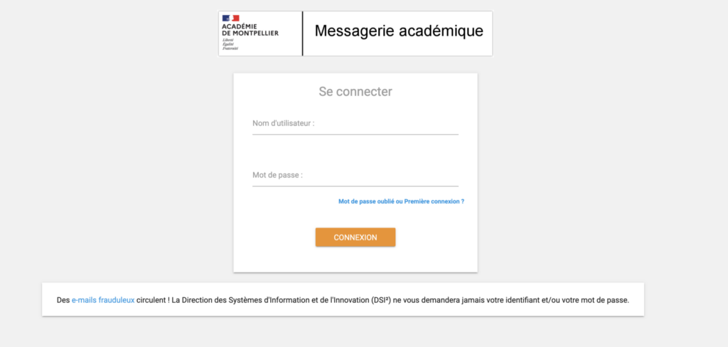 messagerie académique Montpellier