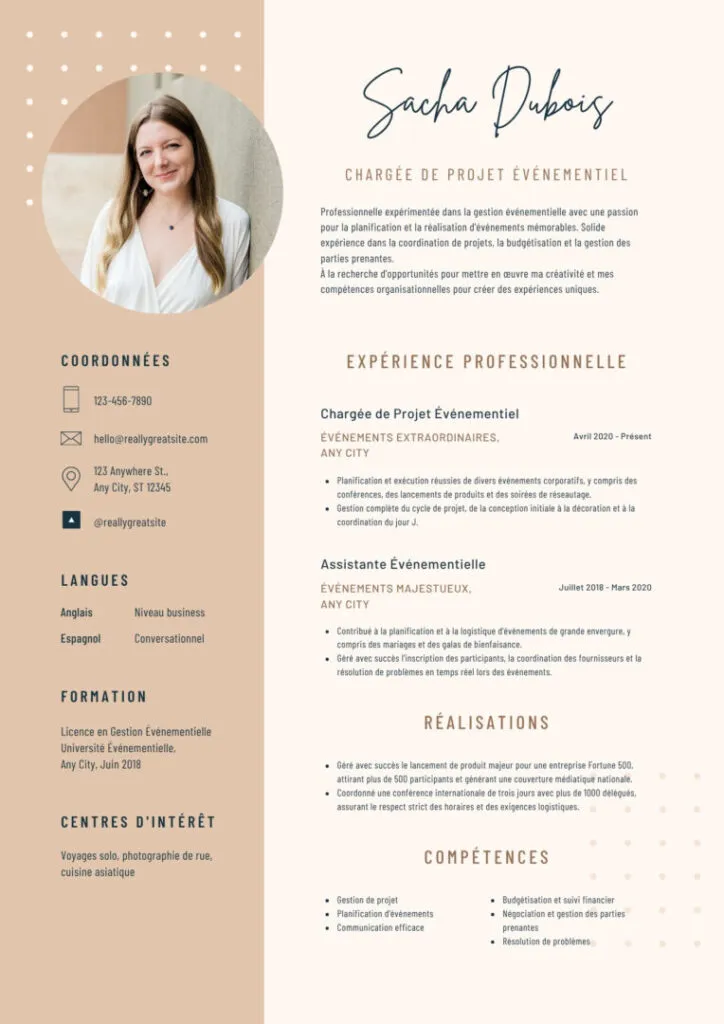 modèle de CV gratuit