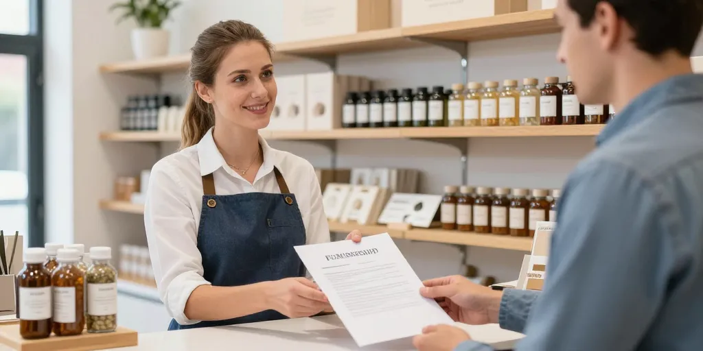 depot vente chez un commercant